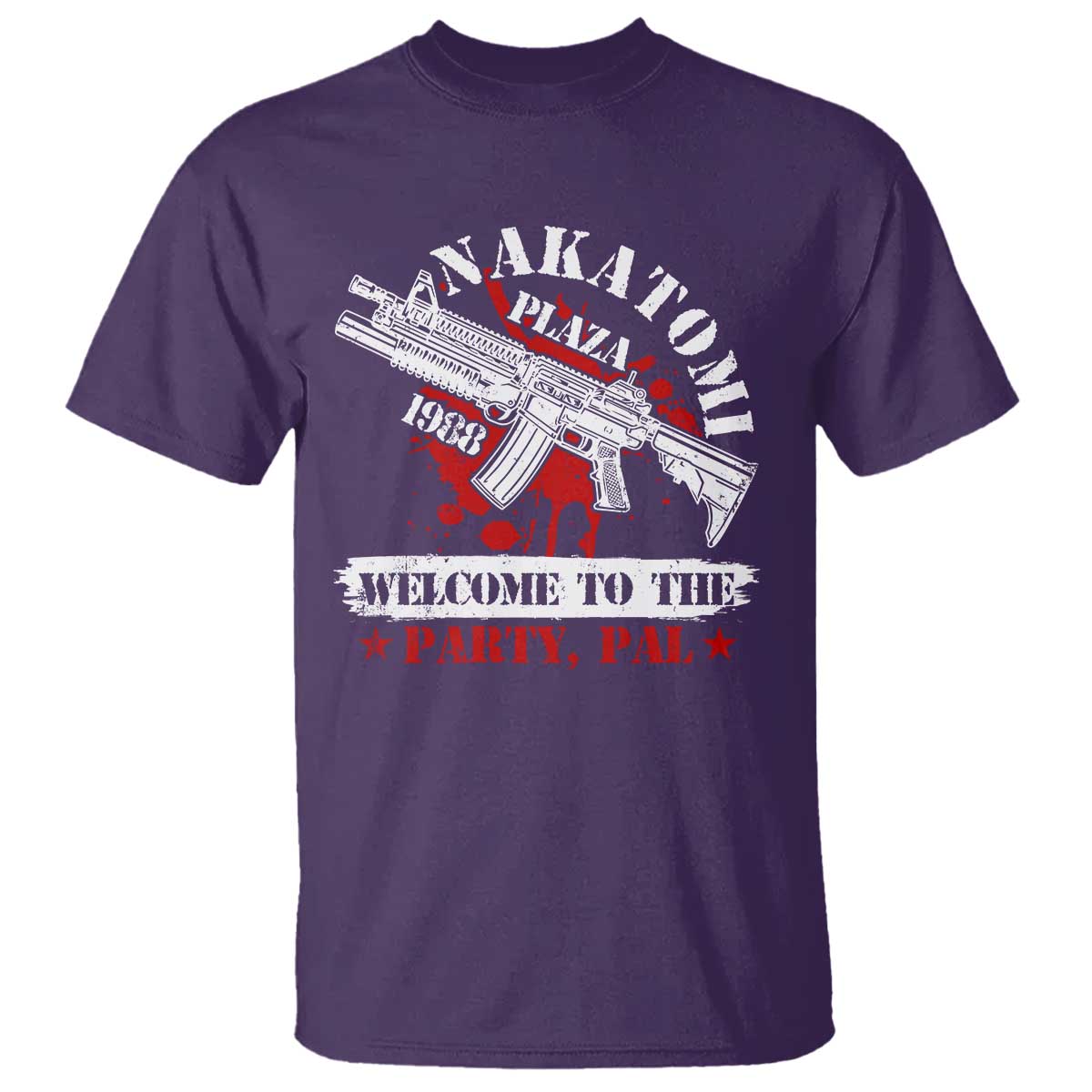 Christmas Nakatomi Plaza 1988 T Shirt Welcome To The Party Pal TS09 Purple Print Your Wear