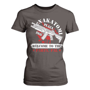 Christmas Nakatomi Plaza 1988 T Shirt For Women Welcome To The Party Pal TS09 Dark Chocolate Print Your Wear