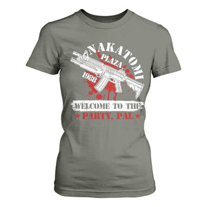 Christmas Nakatomi Plaza 1988 T Shirt For Women Welcome To The Party Pal TS09 Military Green Print Your Wear
