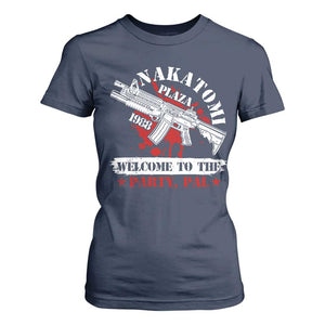 Christmas Nakatomi Plaza 1988 T Shirt For Women Welcome To The Party Pal TS09 Navy Print Your Wear