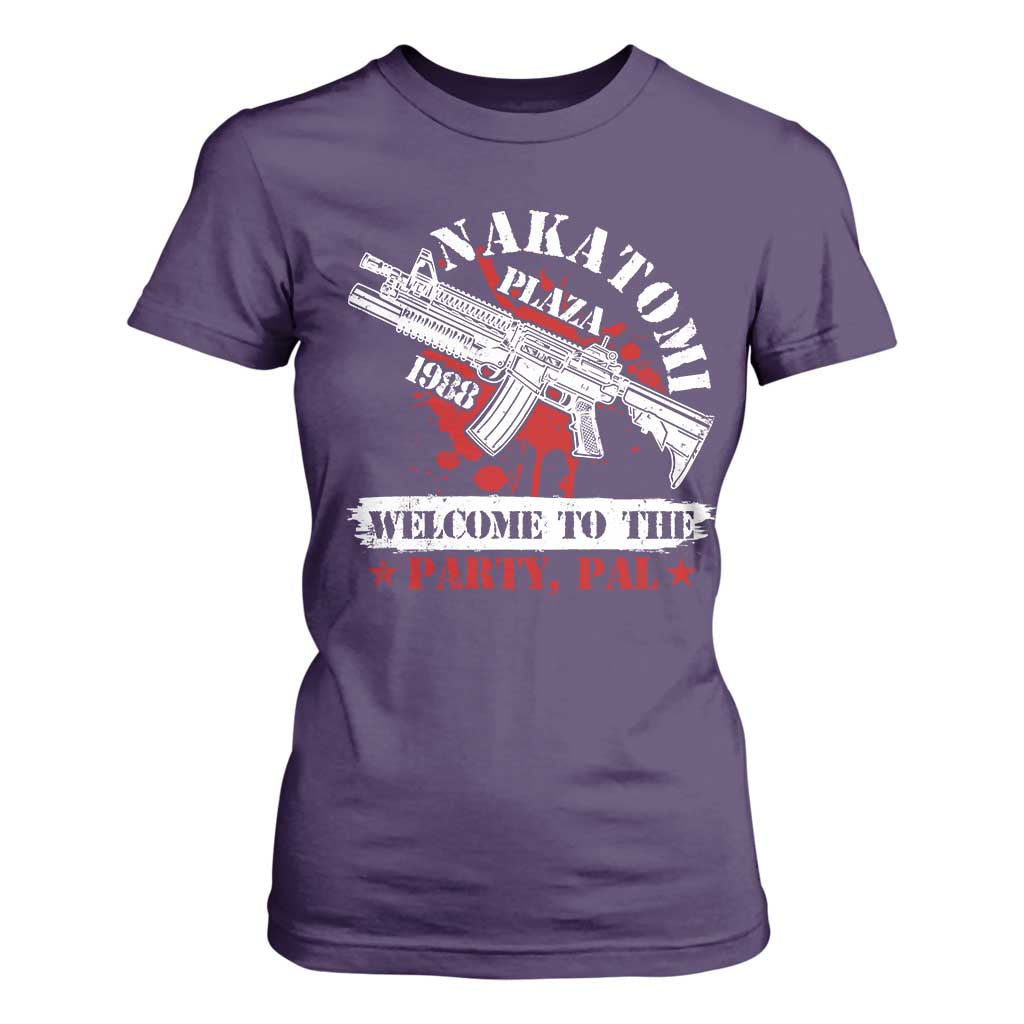 Christmas Nakatomi Plaza 1988 T Shirt For Women Welcome To The Party Pal TS09 Purple Print Your Wear