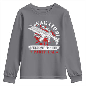 Christmas Nakatomi Plaza 1988 Youth Sweatshirt Welcome To The Party Pal TS09 Charcoal Print Your Wear