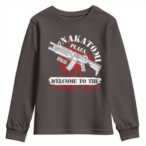 Christmas Nakatomi Plaza 1988 Youth Sweatshirt Welcome To The Party Pal TS09 Dark Chocolate Print Your Wear