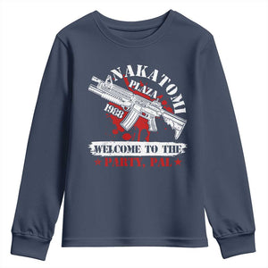 Christmas Nakatomi Plaza 1988 Youth Sweatshirt Welcome To The Party Pal TS09 Navy Print Your Wear