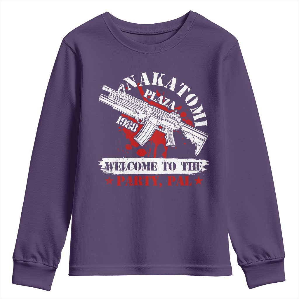 Christmas Nakatomi Plaza 1988 Youth Sweatshirt Welcome To The Party Pal TS09 Purple Print Your Wear