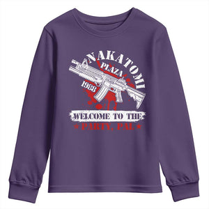 Christmas Nakatomi Plaza 1988 Youth Sweatshirt Welcome To The Party Pal TS09 Purple Print Your Wear