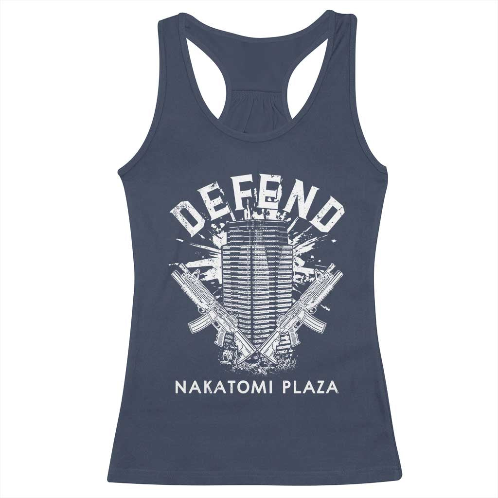 Defend Nakatomi Plaza Funny Christmas Racerback Tank Top TS09 Navy Print Your Wear