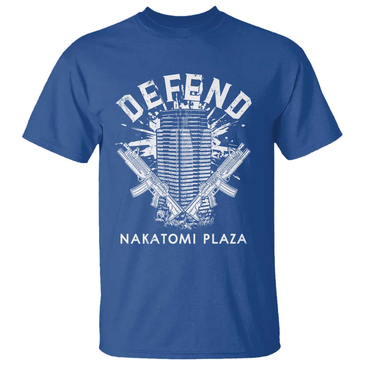 Defend Nakatomi Plaza Funny Christmas T Shirt TS09 Royal Blue Print Your Wear
