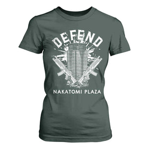 Defend Nakatomi Plaza Funny Christmas T Shirt For Women TS09 Dark Forest Green Print Your Wear