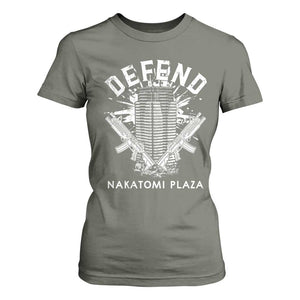 Defend Nakatomi Plaza Funny Christmas T Shirt For Women TS09 Military Green Print Your Wear