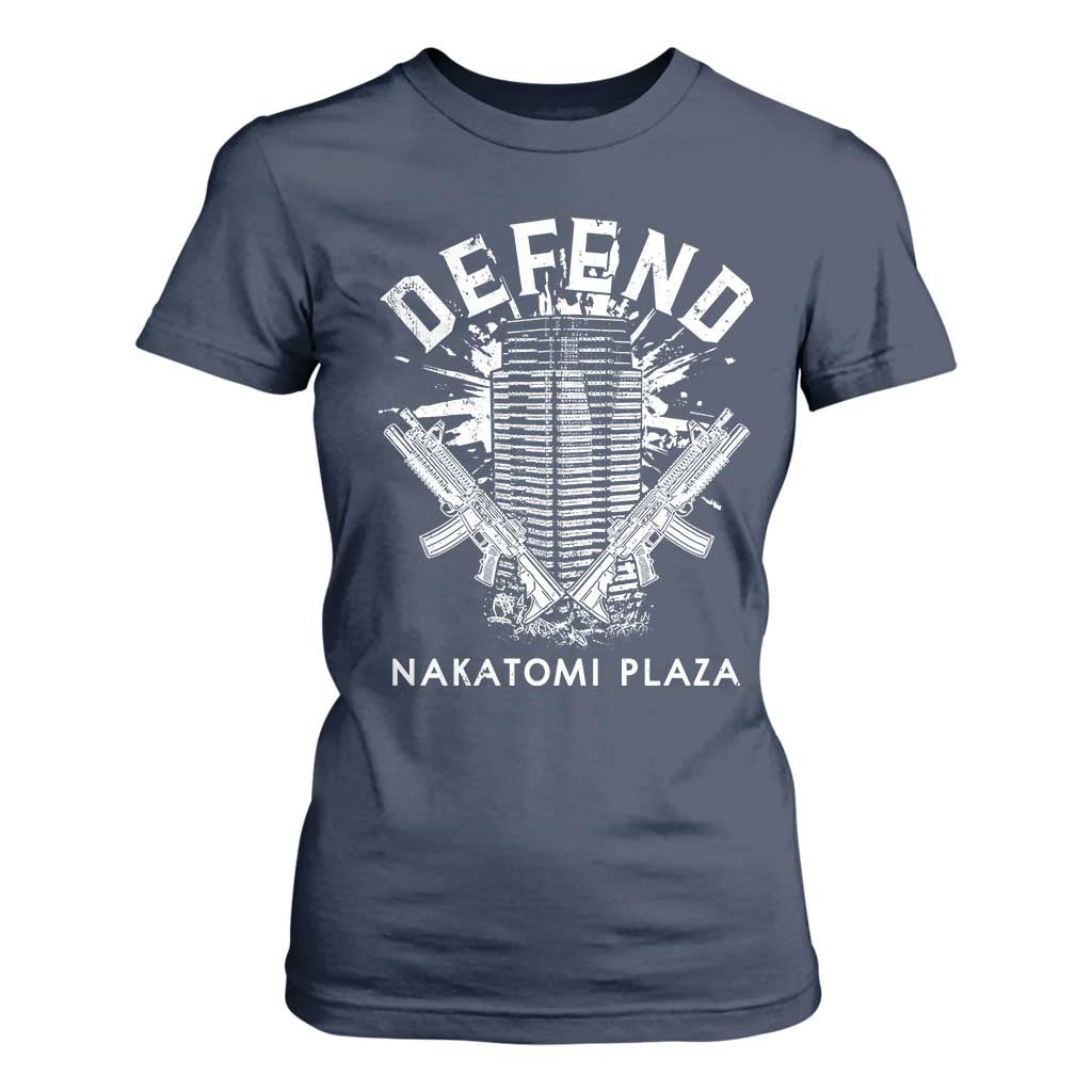 Defend Nakatomi Plaza Funny Christmas T Shirt For Women TS09 Navy Print Your Wear