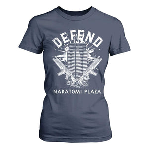 Defend Nakatomi Plaza Funny Christmas T Shirt For Women TS09 Navy Print Your Wear