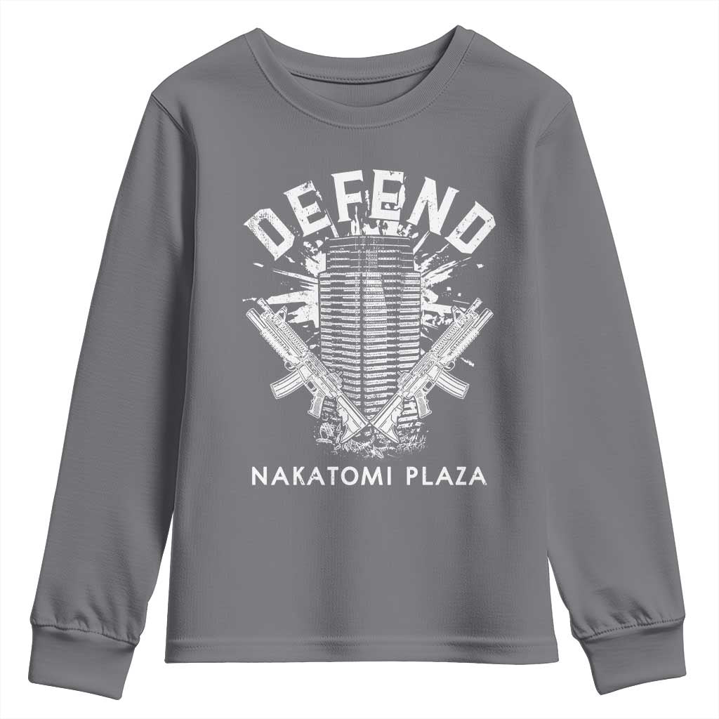 Defend Nakatomi Plaza Funny Christmas Youth Sweatshirt TS09 Charcoal Print Your Wear
