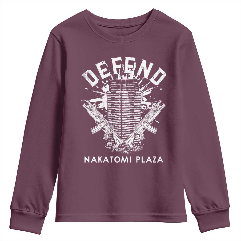 Defend Nakatomi Plaza Funny Christmas Youth Sweatshirt TS09 Maroon Print Your Wear