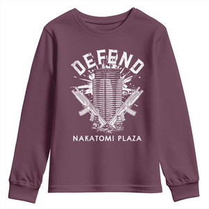 Defend Nakatomi Plaza Funny Christmas Youth Sweatshirt TS09 Maroon Print Your Wear