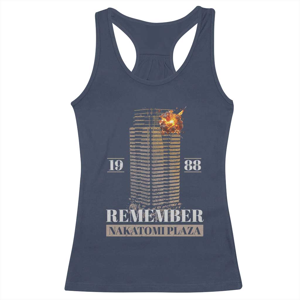 Remember Nakatomi Plaza 1988 Racerback Tank Top TS09 Navy Print Your Wear