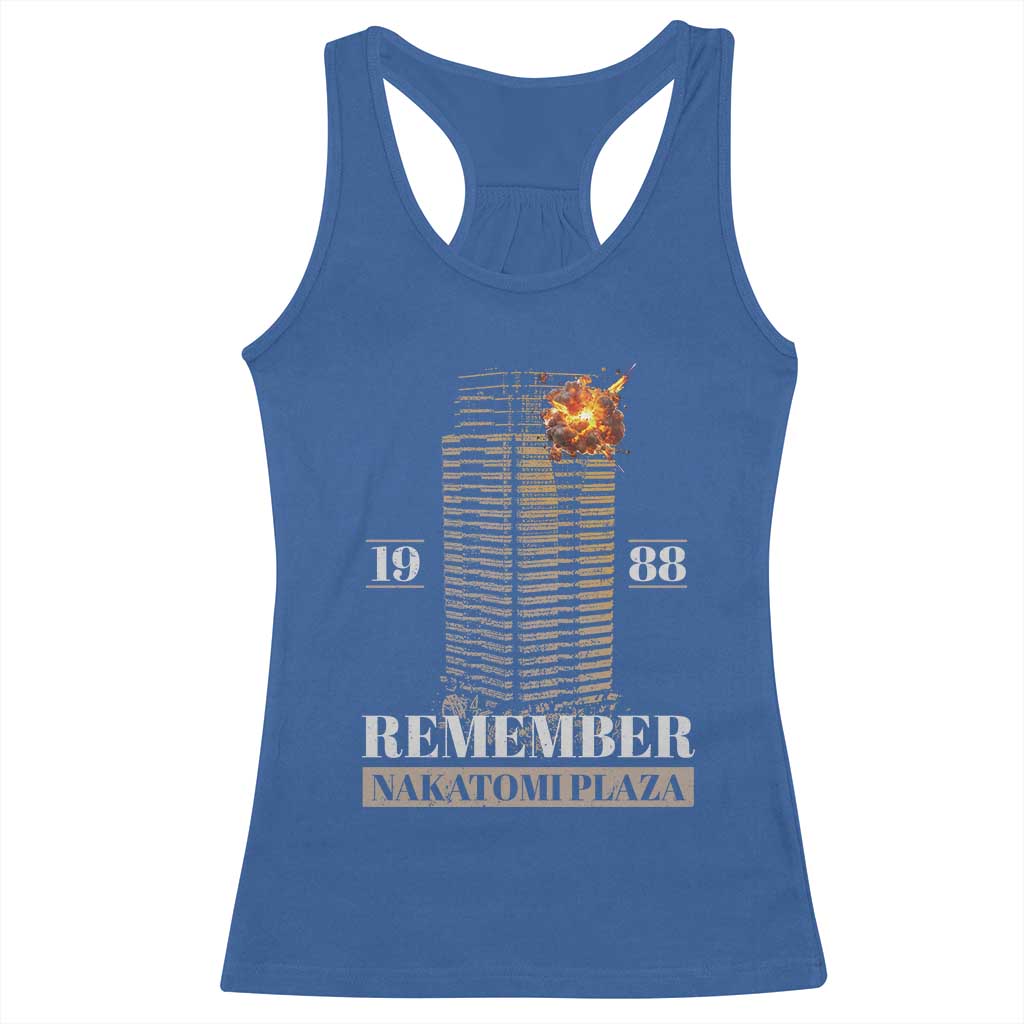 Remember Nakatomi Plaza 1988 Racerback Tank Top TS09 Royal Blue Print Your Wear