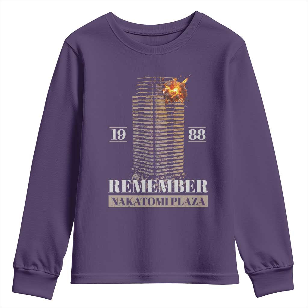 Remember Nakatomi Plaza 1988 Youth Sweatshirt TS09 Purple Print Your Wear