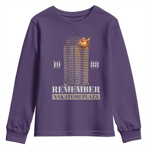 Remember Nakatomi Plaza 1988 Youth Sweatshirt TS09 Purple Print Your Wear