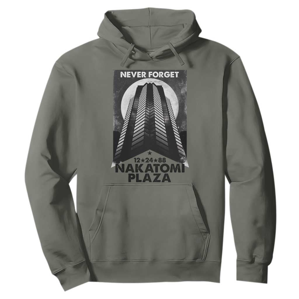 Never Forget Nakatomi Plaza 1988 Hoodie TS09 Military Green Print Your Wear