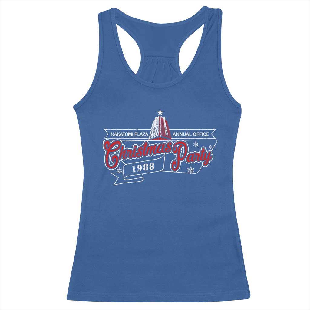 Nakatomi Plaza Christmas Party 1988 Racerback Tank Top TS09 Royal Blue Print Your Wear