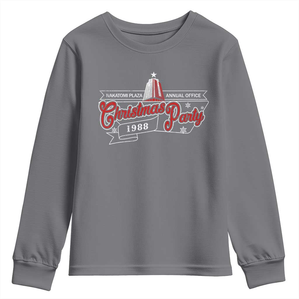 Nakatomi Plaza Christmas Party 1988 Youth Sweatshirt TS09 Charcoal Print Your Wear