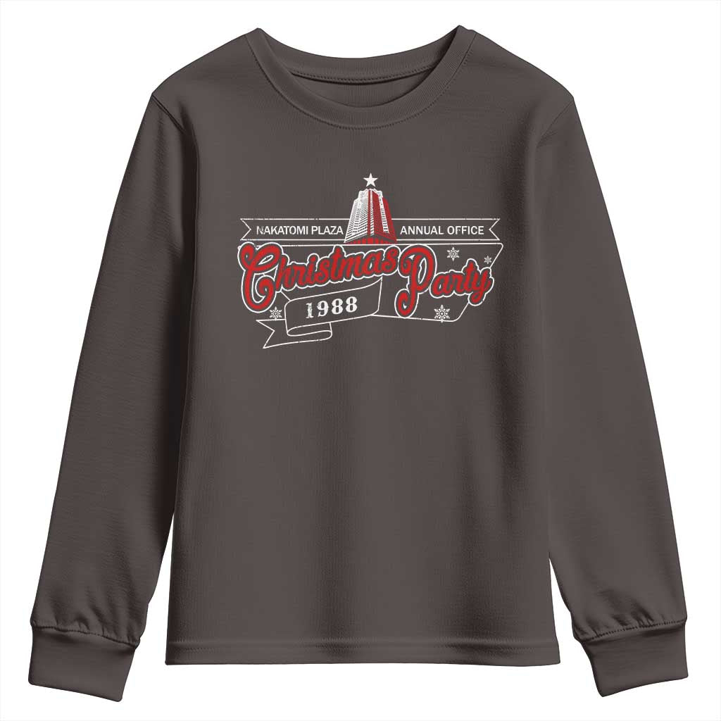 Nakatomi Plaza Christmas Party 1988 Youth Sweatshirt TS09 Dark Chocolate Print Your Wear