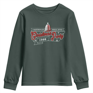 Nakatomi Plaza Christmas Party 1988 Youth Sweatshirt TS09 Dark Forest Green Print Your Wear
