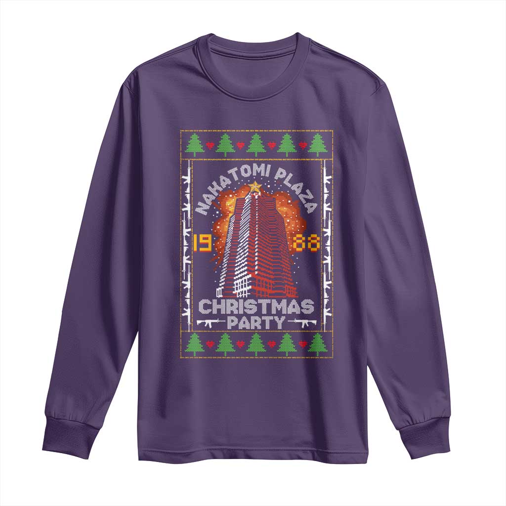 Nakatomi Plaza Christmas Party 1988 Machine Gun Long Sleeve Shirt TS09 Purple Print Your Wear