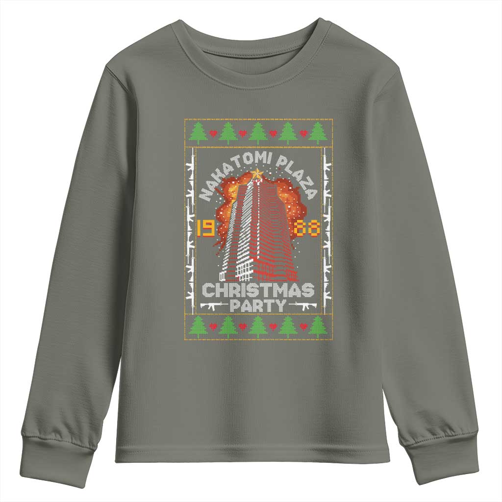 Nakatomi Plaza Christmas Party 1988 Machine Gun Youth Sweatshirt TS09 Military Green Print Your Wear