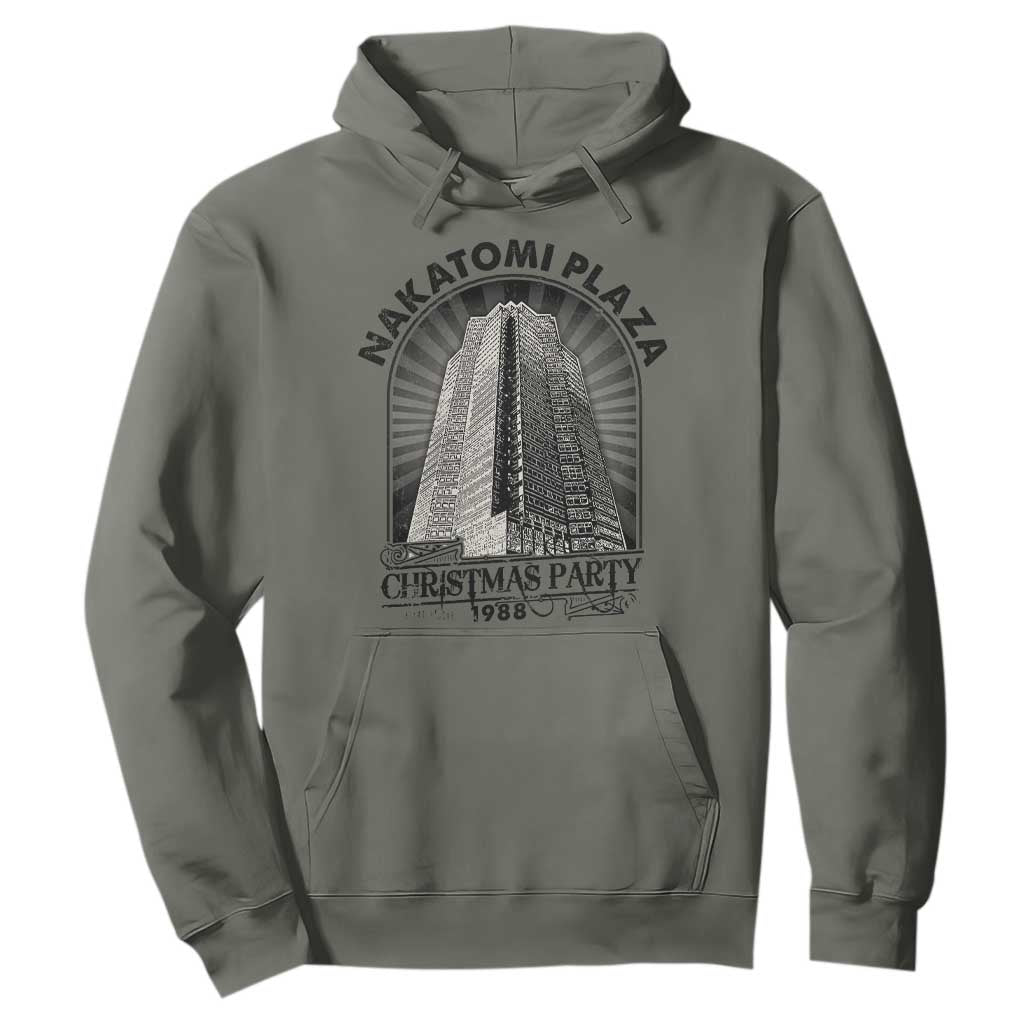 Nakatomi Plaza Hoodie Christmas Party 1988 Retro TS09 Military Green Print Your Wear
