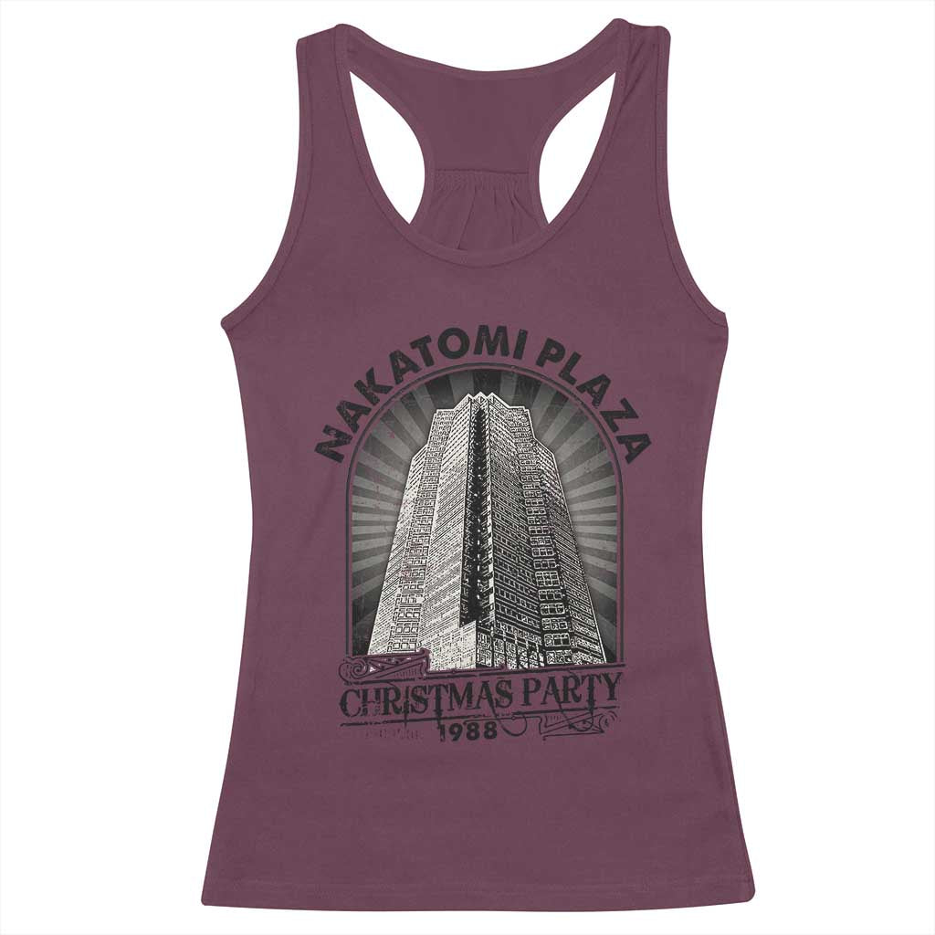 Nakatomi Plaza Racerback Tank Top Christmas Party 1988 Retro TS09 Maroon Print Your Wear