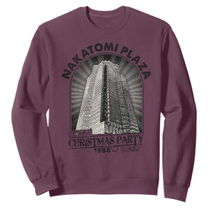 Nakatomi Plaza Sweatshirt Christmas Party 1988 Retro TS09 Maroon Print Your Wear