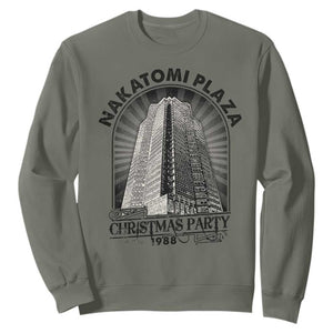 Nakatomi Plaza Sweatshirt Christmas Party 1988 Retro TS09 Military Green Print Your Wear