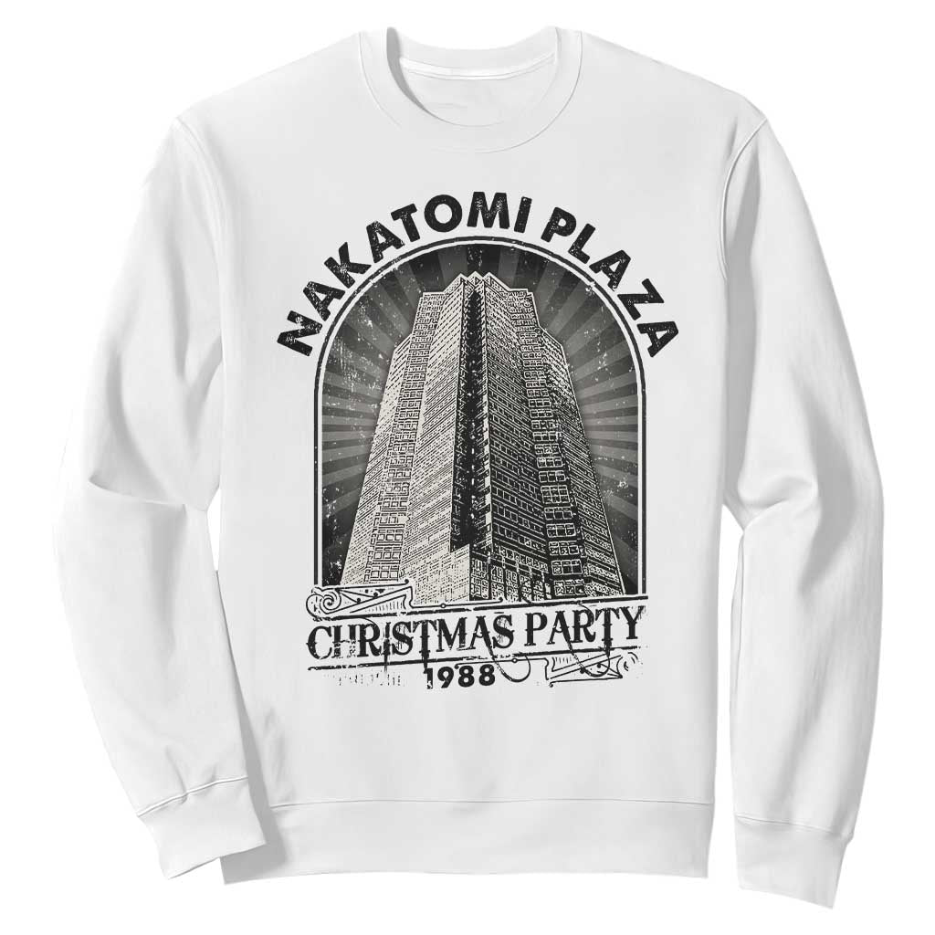 Nakatomi Plaza Sweatshirt Christmas Party 1988 Retro TS09 White Print Your Wear
