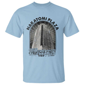 Nakatomi Plaza T Shirt Christmas Party 1988 Retro TS09 Light Blue Print Your Wear