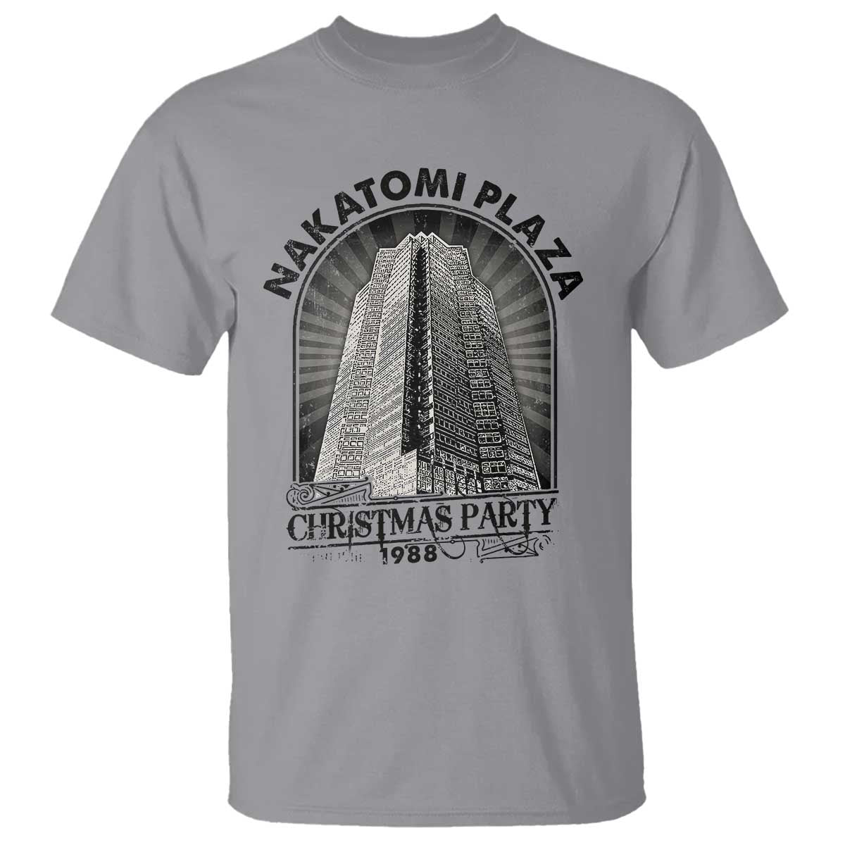 Nakatomi Plaza T Shirt Christmas Party 1988 Retro TS09 Sport Gray Print Your Wear