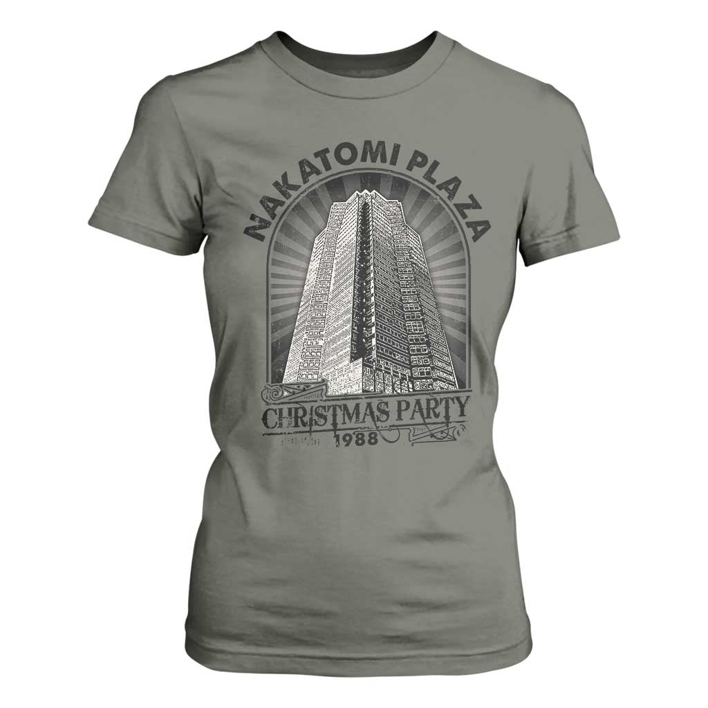 Nakatomi Plaza T Shirt For Women Christmas Party 1988 Retro TS09 Military Green Print Your Wear