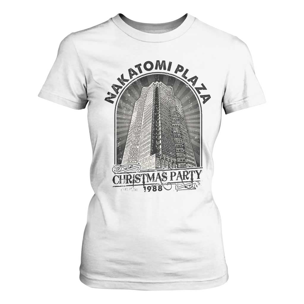 Nakatomi Plaza T Shirt For Women Christmas Party 1988 Retro TS09 White Print Your Wear