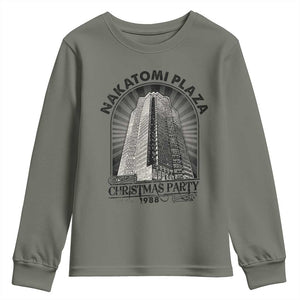 Nakatomi Plaza Youth Sweatshirt Christmas Party 1988 Retro TS09 Military Green Print Your Wear