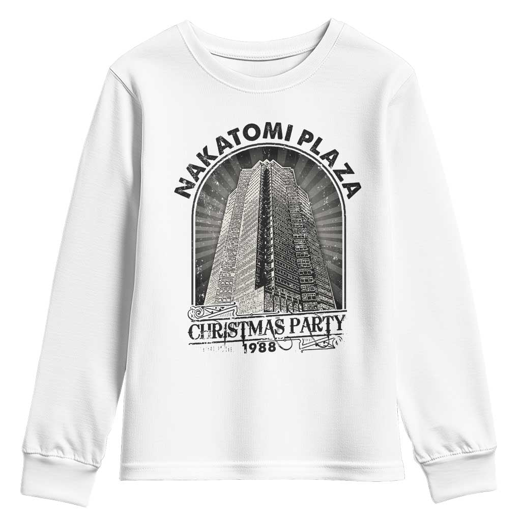 Nakatomi Plaza Youth Sweatshirt Christmas Party 1988 Retro TS09 White Print Your Wear