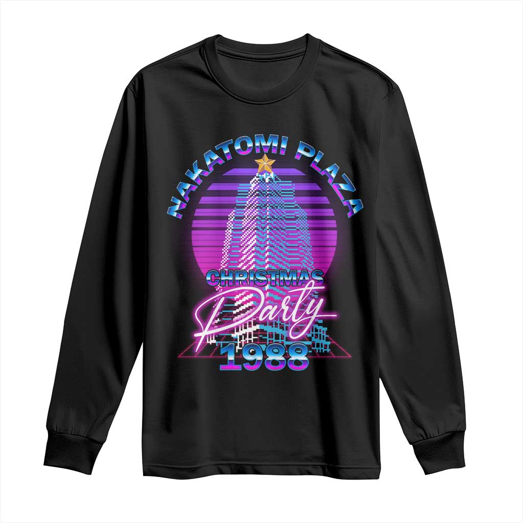 Nakatomi Plaza Christmas Party 1988 Vaporwave Long Sleeve Shirt TS09 Black Print Your Wear