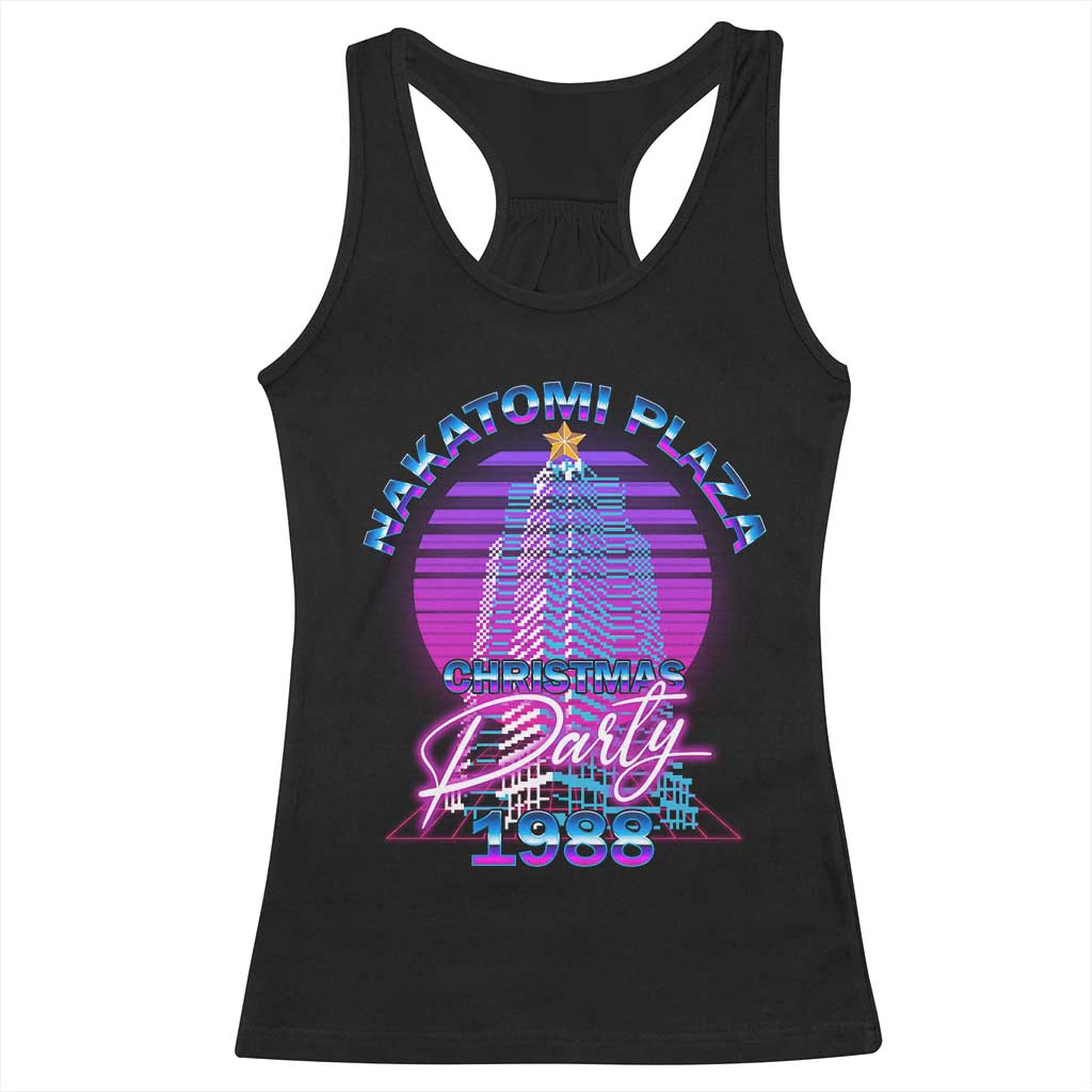 Nakatomi Plaza Christmas Party 1988 Vaporwave Racerback Tank Top TS09 Black Print Your Wear