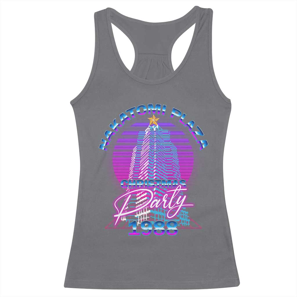 Nakatomi Plaza Christmas Party 1988 Vaporwave Racerback Tank Top TS09 Charcoal Print Your Wear