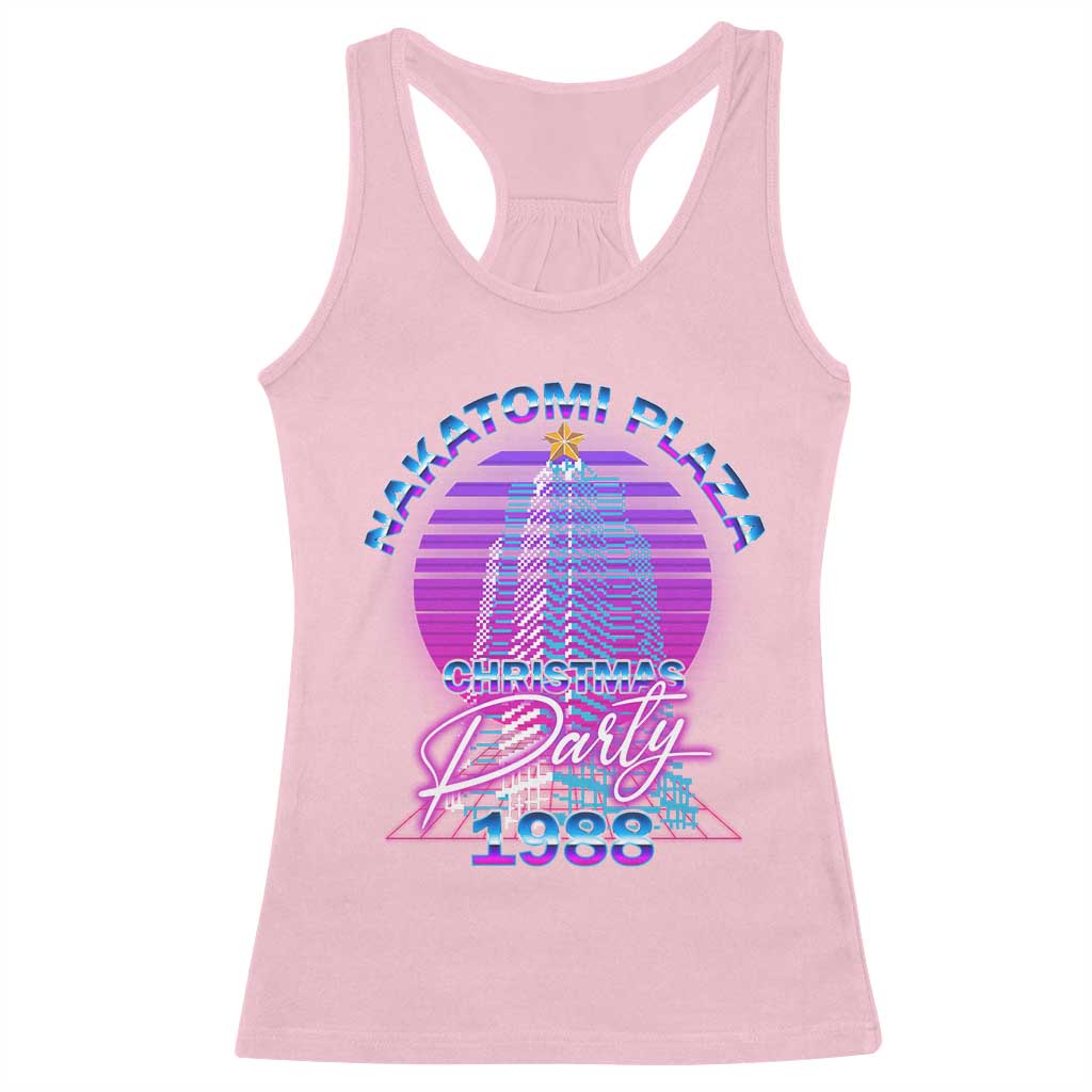 Nakatomi Plaza Christmas Party 1988 Vaporwave Racerback Tank Top TS09 Light Pink Print Your Wear
