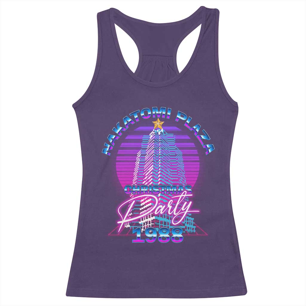 Nakatomi Plaza Christmas Party 1988 Vaporwave Racerback Tank Top TS09 Purple Print Your Wear