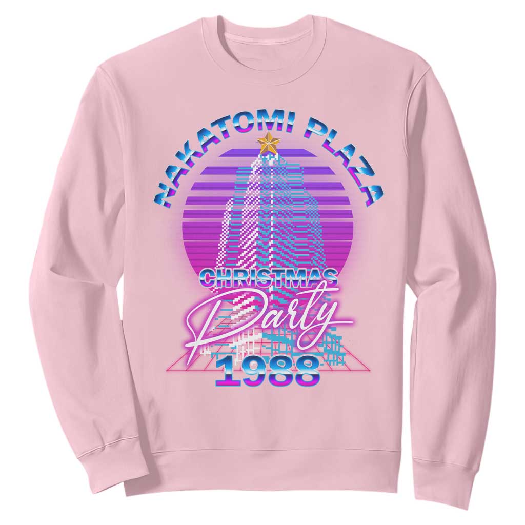 Nakatomi Plaza Christmas Party 1988 Vaporwave Sweatshirt TS09 Light Pink Print Your Wear