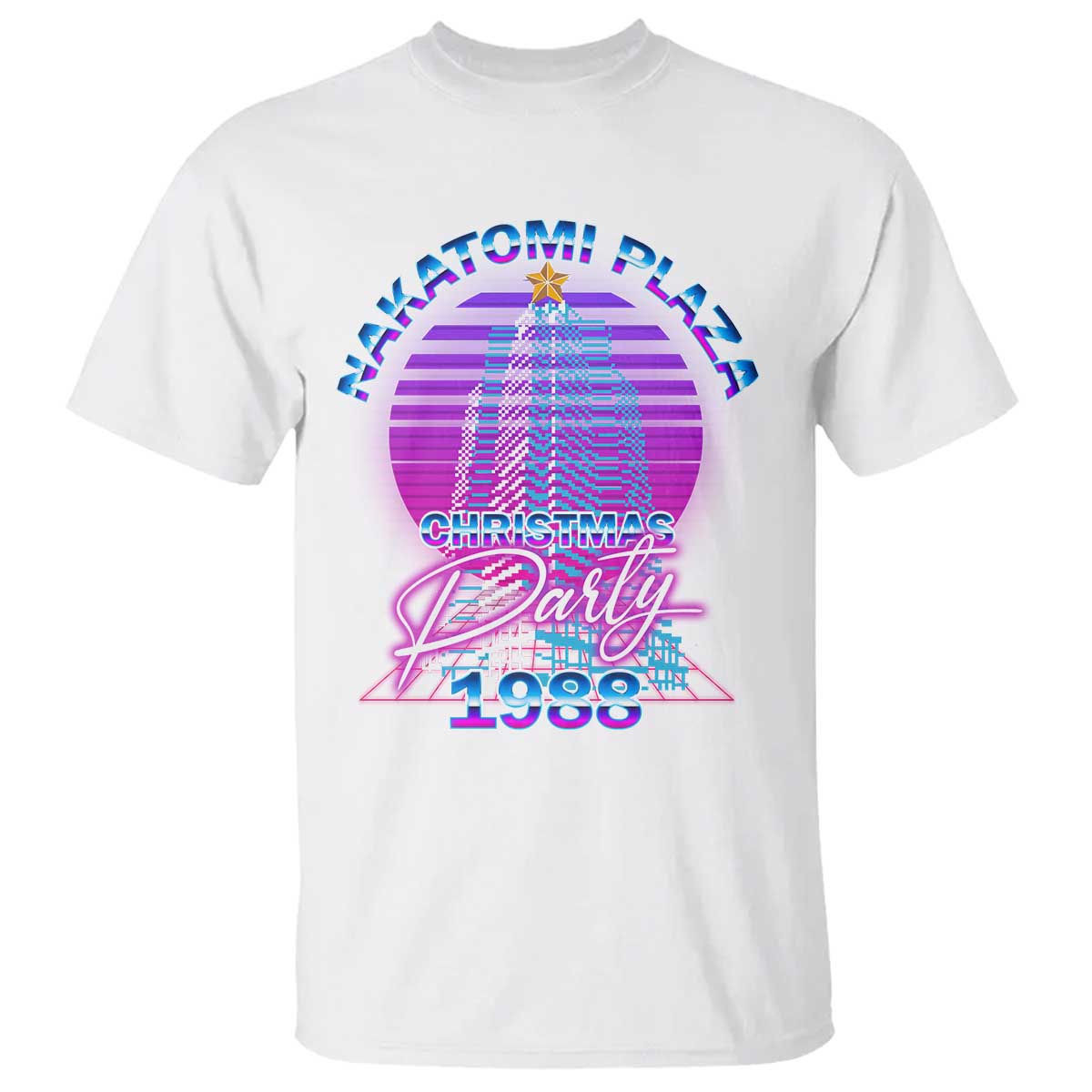 Nakatomi Plaza Christmas Party 1988 Vaporwave T Shirt TS09 White Print Your Wear