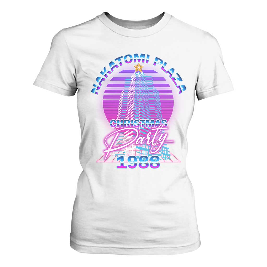 Nakatomi Plaza Christmas Party 1988 Vaporwave T Shirt For Women TS09 White Print Your Wear