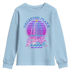 Nakatomi Plaza Christmas Party 1988 Vaporwave Youth Sweatshirt TS09 Light Blue Print Your Wear